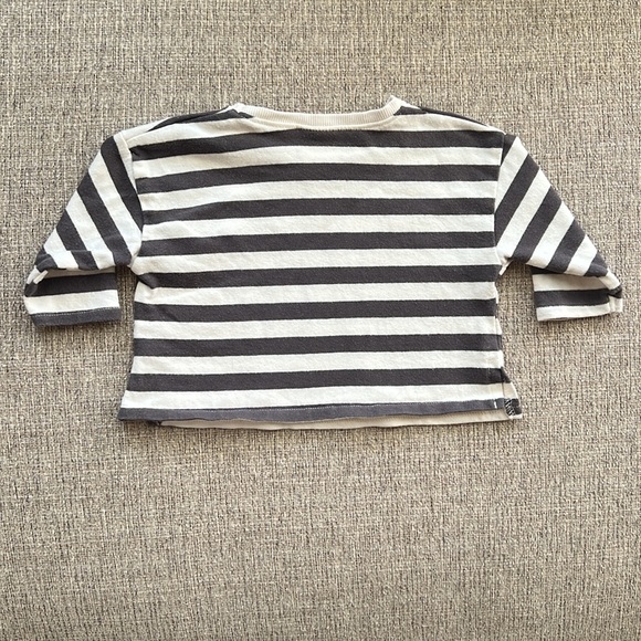 Boxy Fit Long Sleeve Striped Tee || Zara - Picture 3 of 3